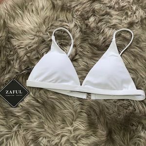 NWT ZAFUL 🤍 white bikini top